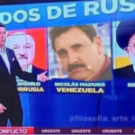 Imagem viral sugere erro de jornal chileno ao confundir Ratinho com Nicolás Maduro, mas conteúdo é montagem e não corresponde à transmissão original.
