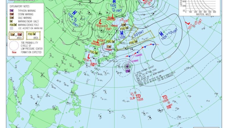 Dois ciclones tropicais se formam ao sudeste do Japão e podem virar o tufão nº 30