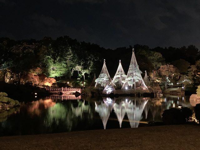 Festival de lanternas ilumina jardim japonês em Makuhari neste outono